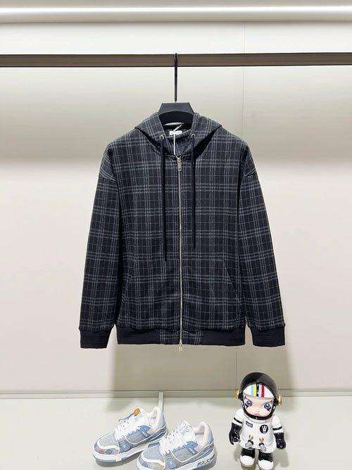 250923 A new high-quality full-print custom checkered casual hoodie