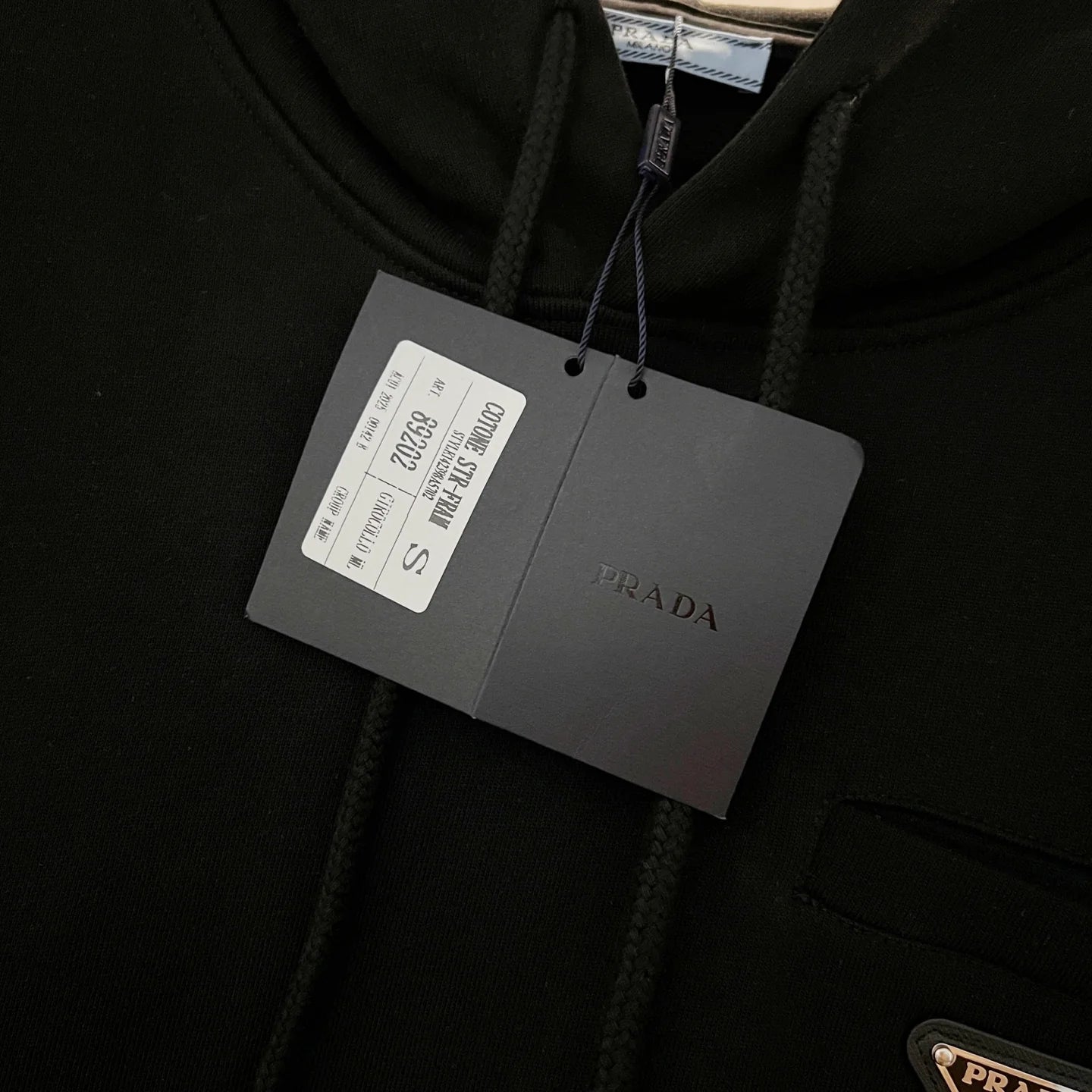 250908 New high-quality fake pocket triangular label hooded sweatshirt
