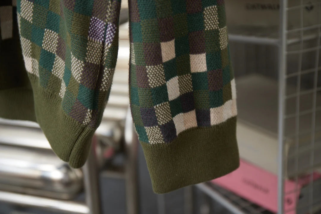 250923 New high-quality gradient Mosaic camouflage sweater