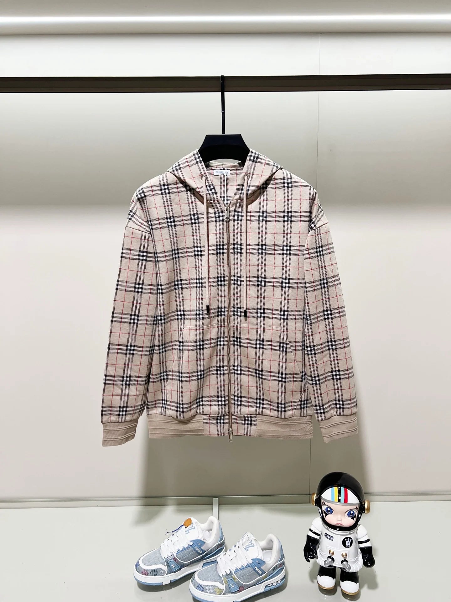 250923 A new high-quality full-print custom checkered casual hoodie
