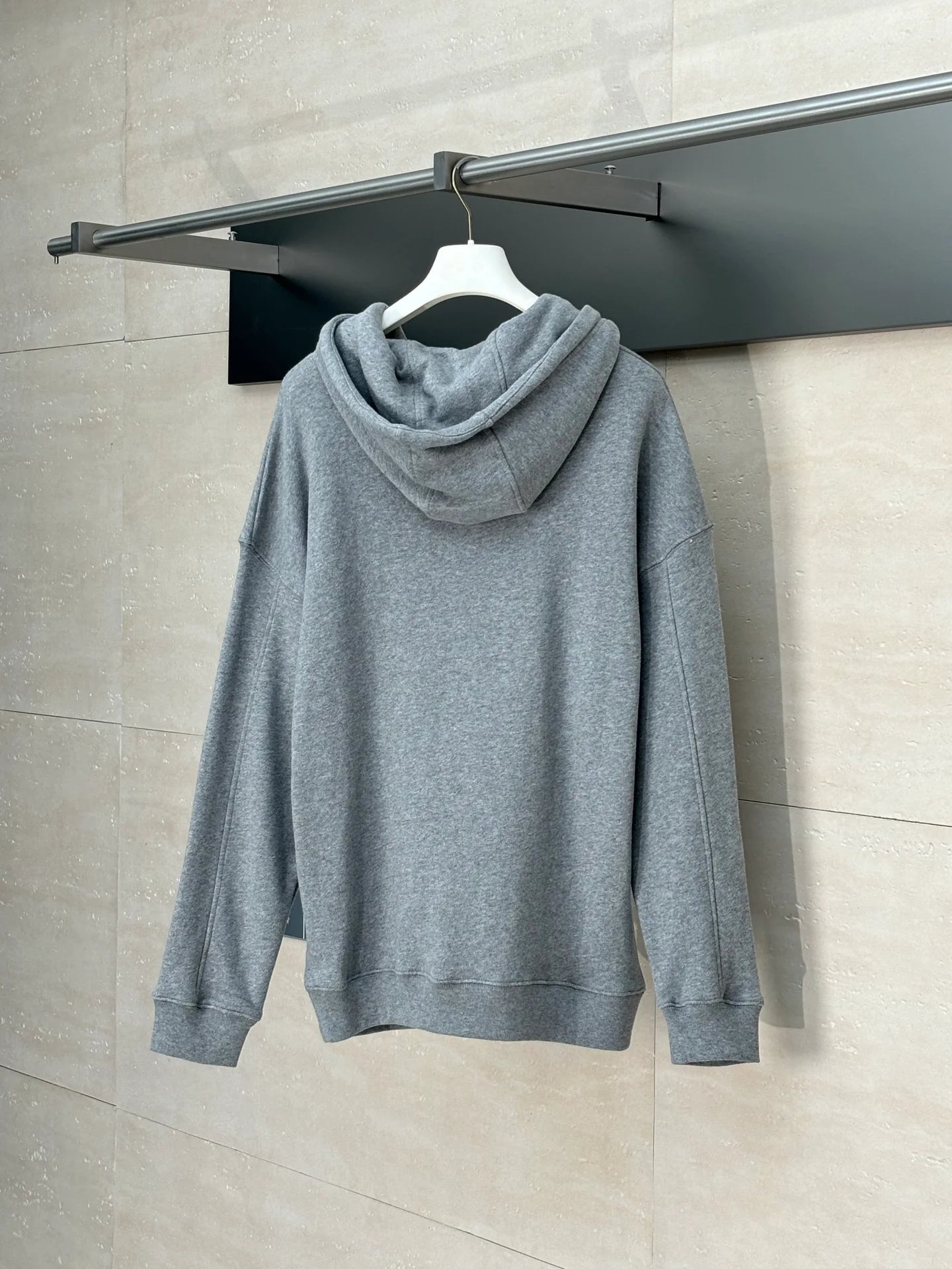 250819 New high-quality leather embroidered hooded sweatshirt