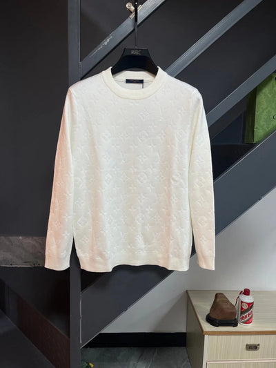 250902 New high-quality jacquard knitted round-neck sweater