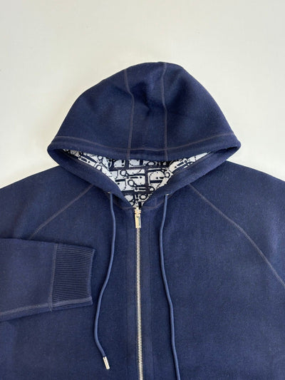 250902 A new high-quality double-sided jacquard cashmere knitted hooded sweatshirt