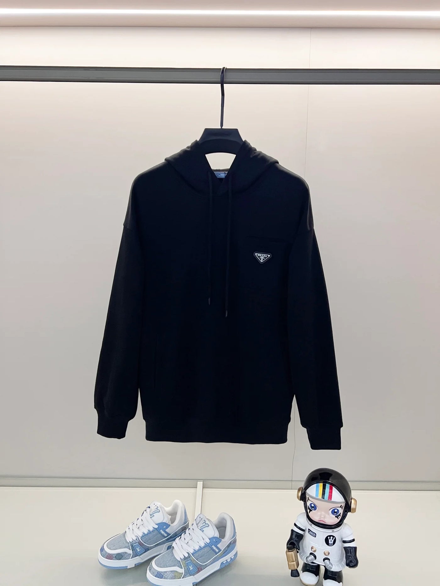 250908 New high-quality fake pocket triangular label hooded sweatshirt