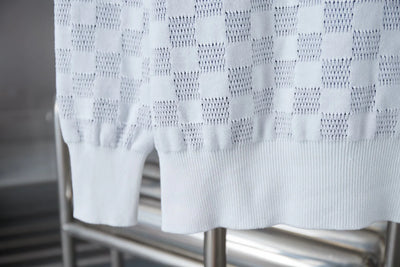 250902 New high-quality gradient small checkered sweater
