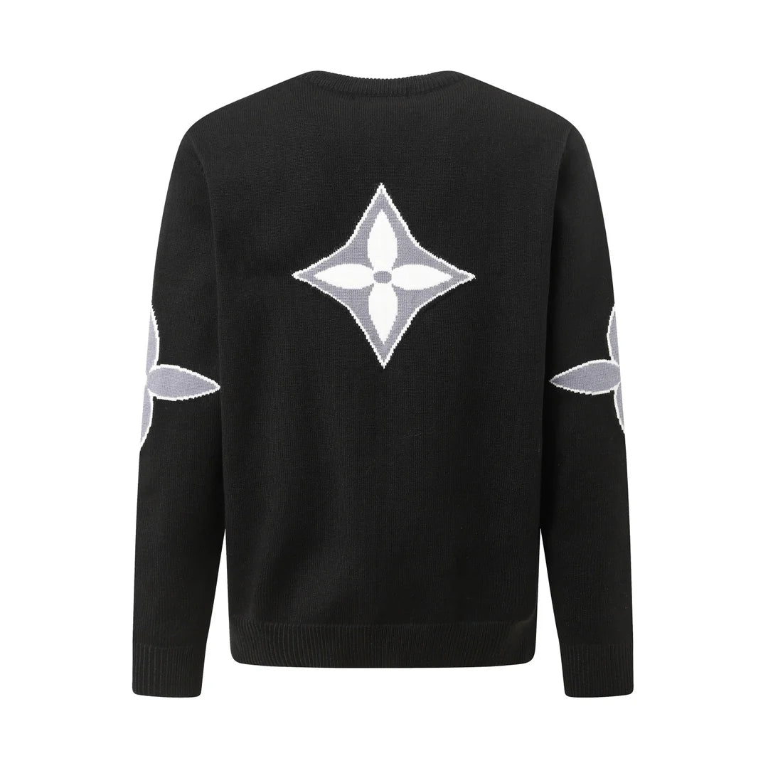 250923 New high-quality patchwork jacquard pullover sweater