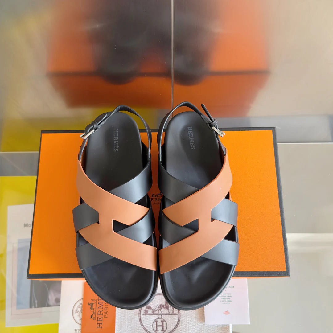 250501 New top-of-the-line simple cross-woven strap slippers