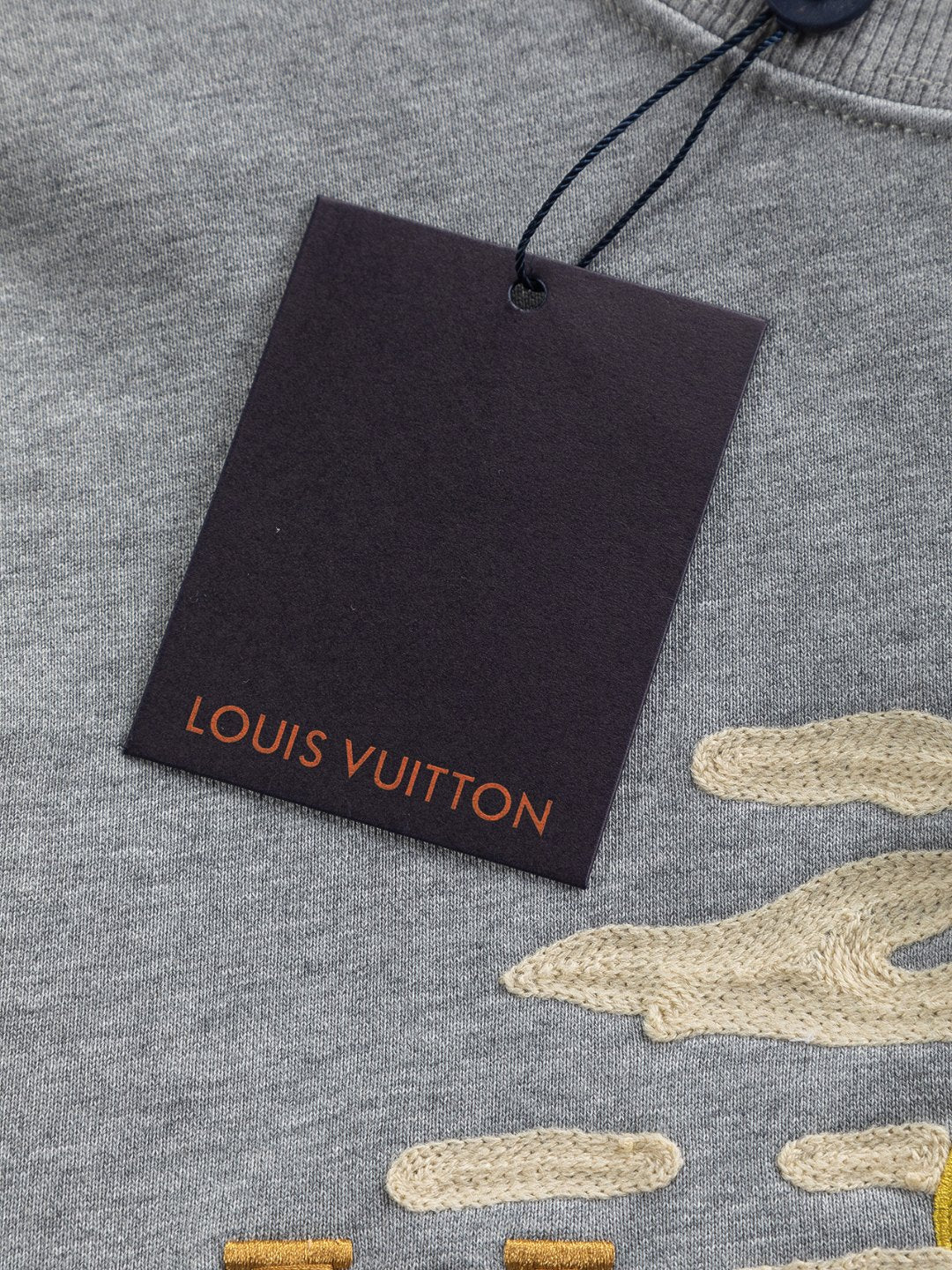250908 New high-quality letter-embroidered patchwork small boat round-neck sweatshirt