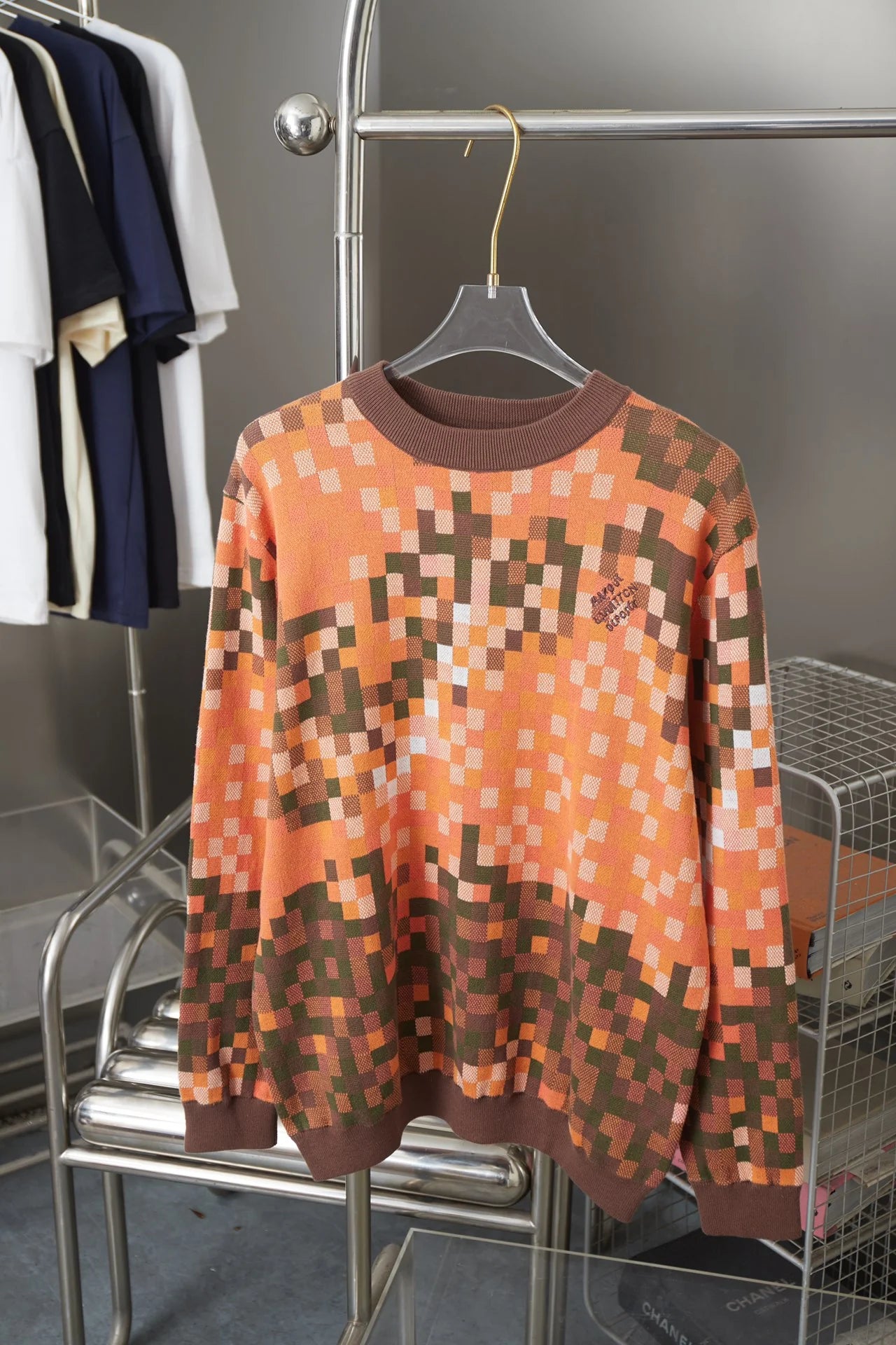 250923 New high-quality gradient Mosaic camouflage sweater