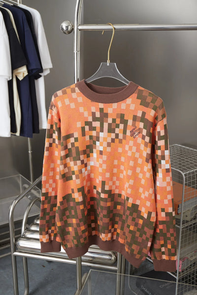 250923 New high-quality gradient Mosaic camouflage sweater