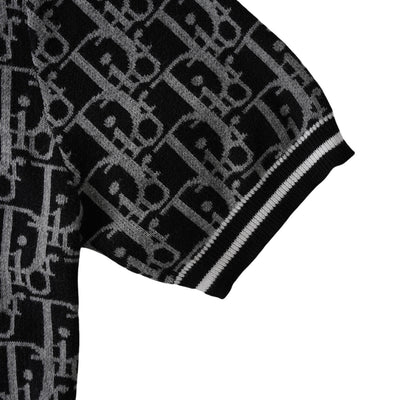 250617 New high-quality jacquard round-neck casual sweater T-shirt
