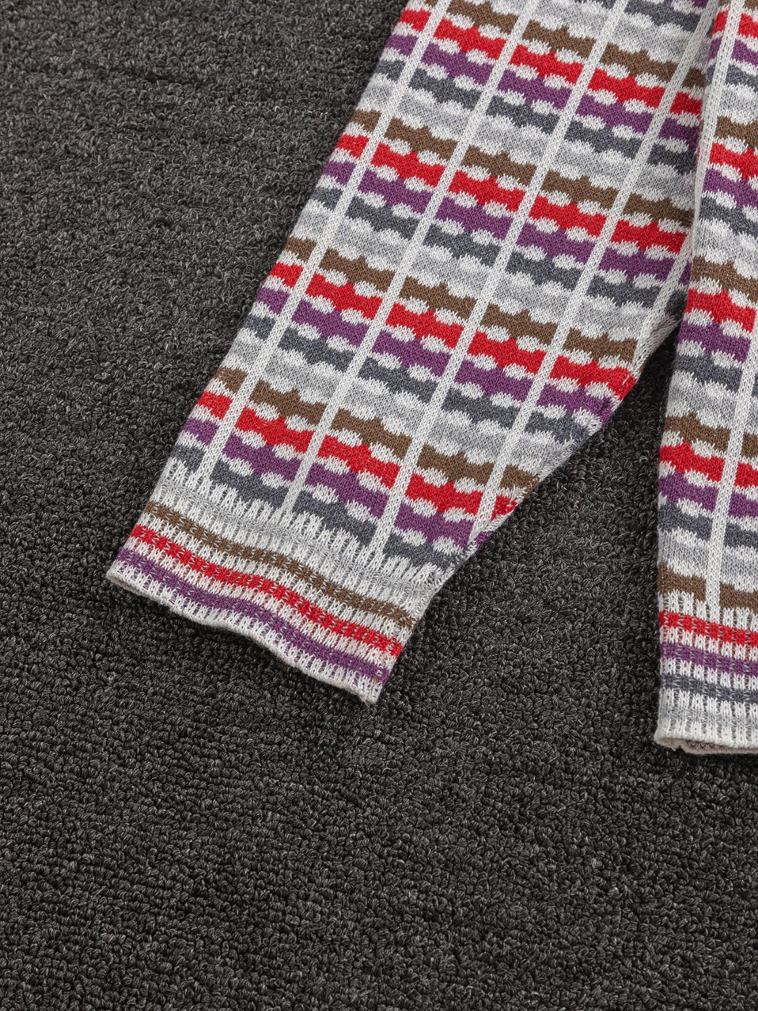 250908 New high-quality jacquard full-printed letter round-neck knit