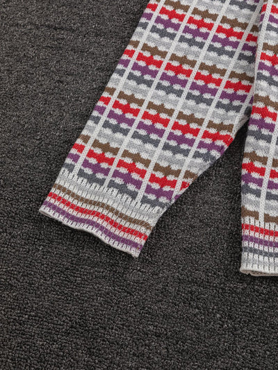 250908 New high-quality jacquard full-printed letter round-neck knit