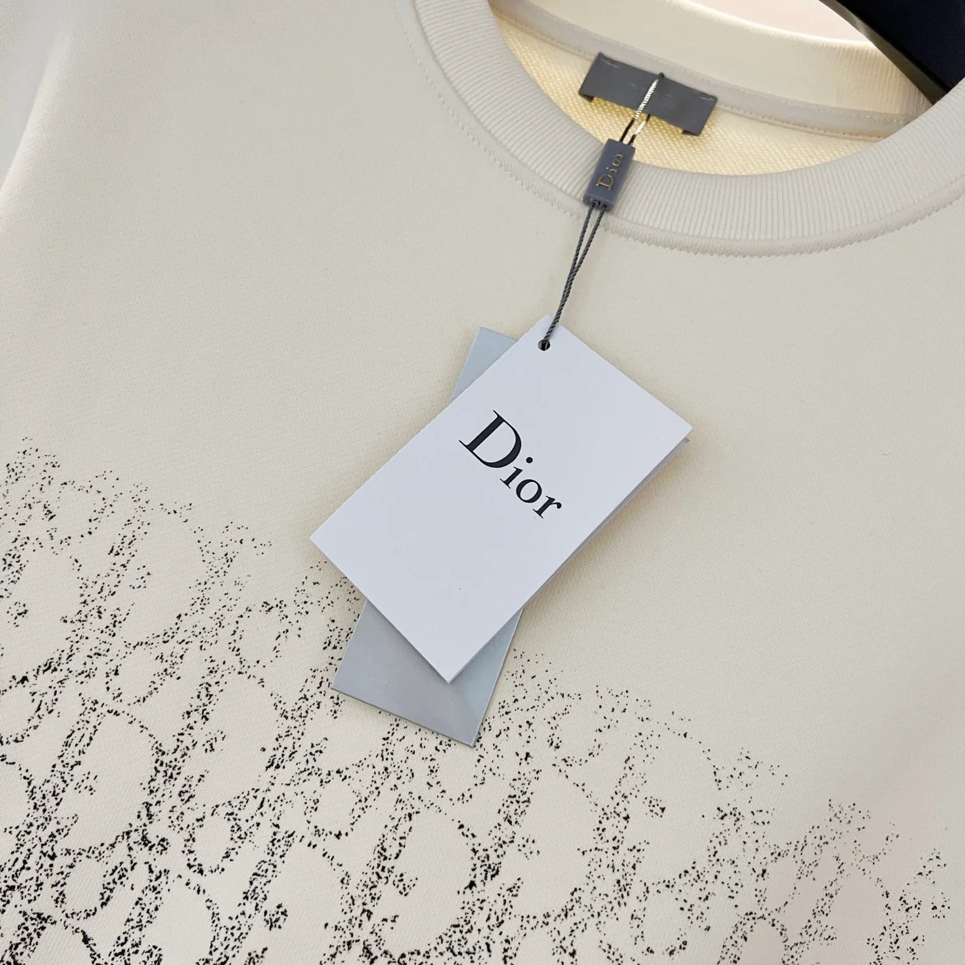 250908 New high-quality gradient letter half-length printed round-neck sweatshirt