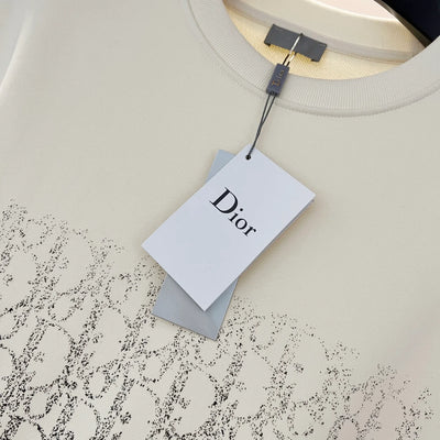 250908 New high-quality gradient letter half-length printed round-neck sweatshirt