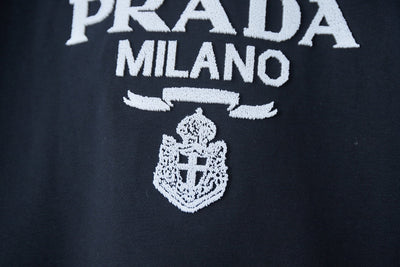 250902 New high-quality, simple embroidered lapel sweatshirt
