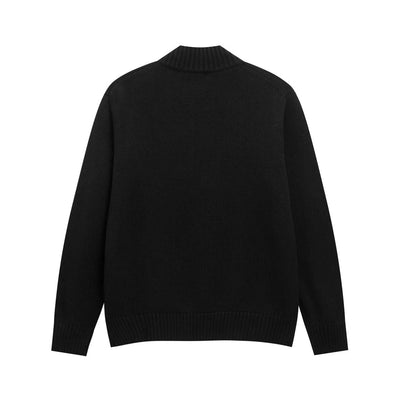 1119 New mixed wool knit cardigan zipper sweater