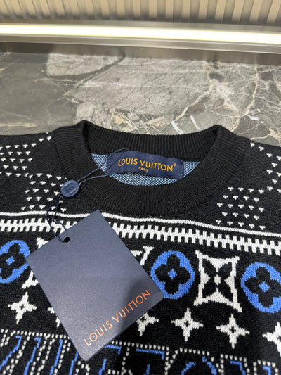 250825 New high-quality inlaid round-neck wool sweater