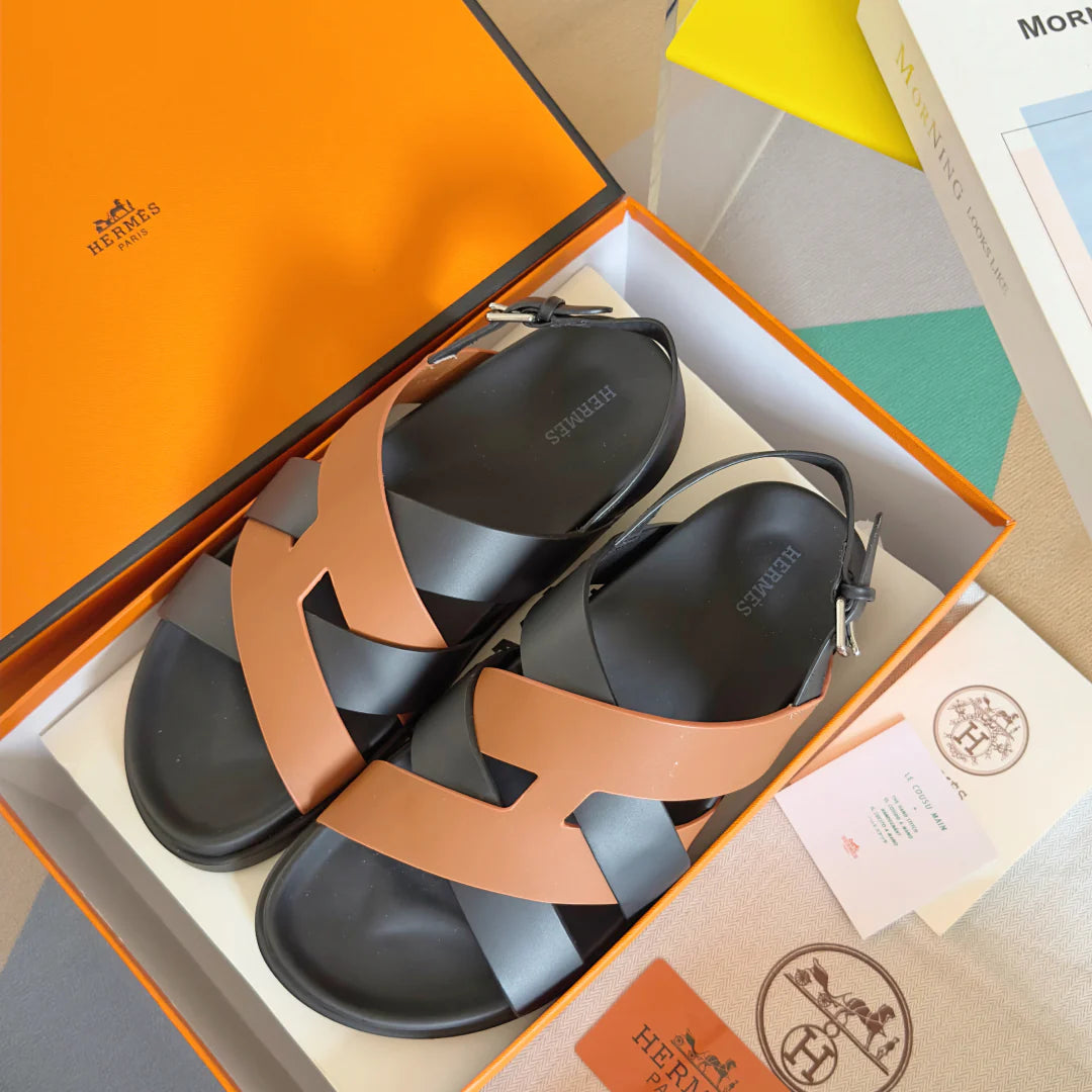 250501 New top-of-the-line simple cross-woven strap slippers