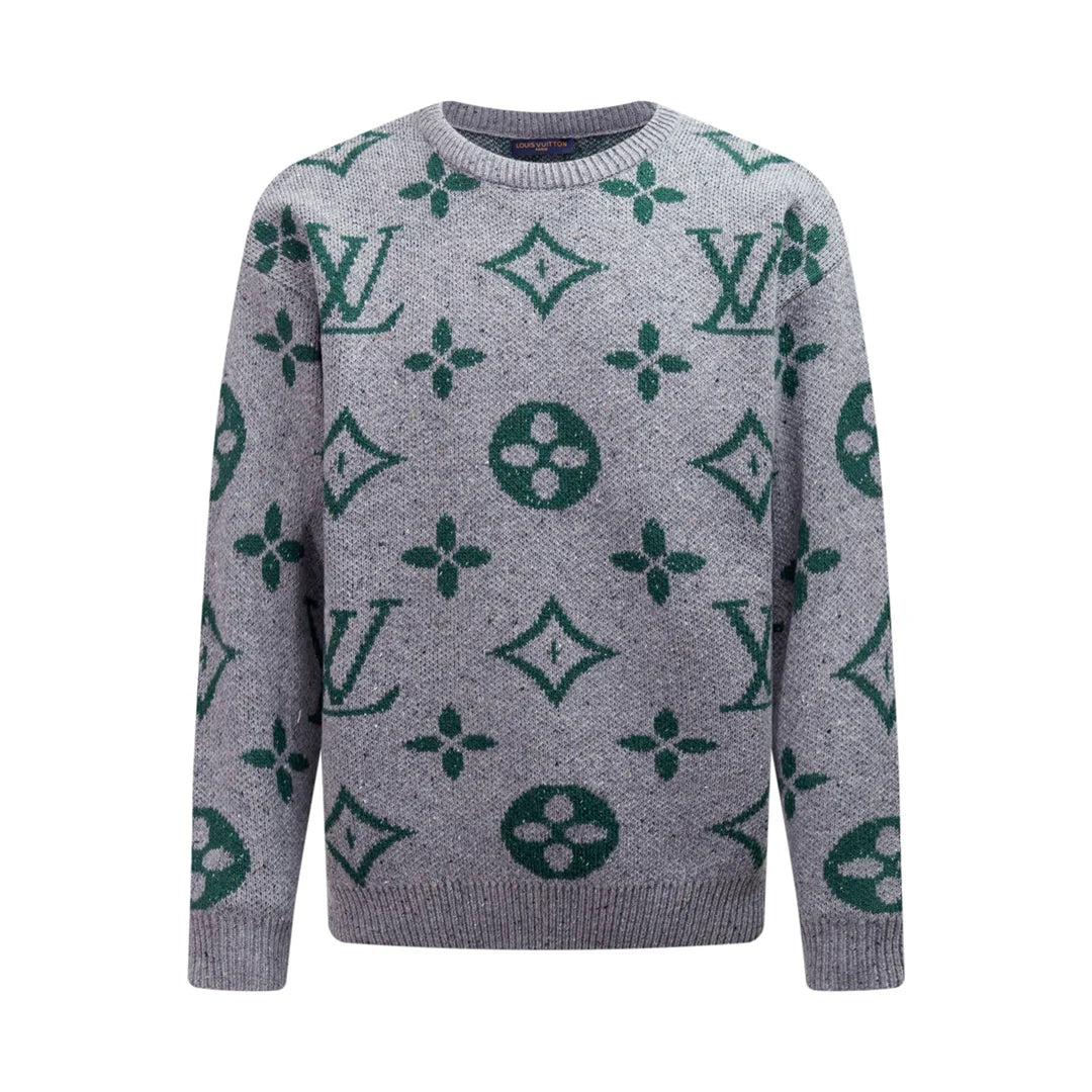 250908 New high-quality jacquard full-print knitted sweater