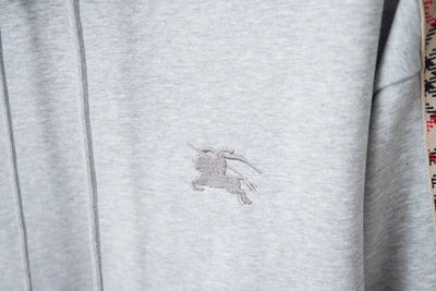 250923 New high-quality checkered ribbon embroidered hooded sweatshirt