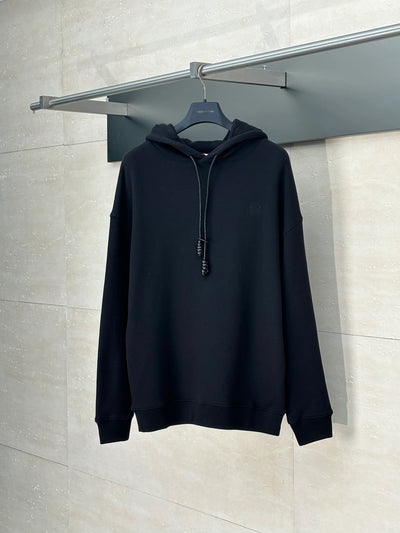 250819 New high-quality leather embroidered hooded sweatshirt