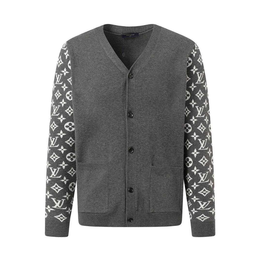 250923 New high-quality patchwork piping knitted cardigan