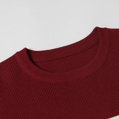 250923 New high-quality jacquard full-knit long-sleeved round-neck sweater