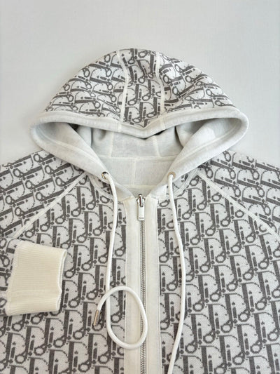 250902 A new high-quality double-sided jacquard cashmere knitted hooded sweatshirt