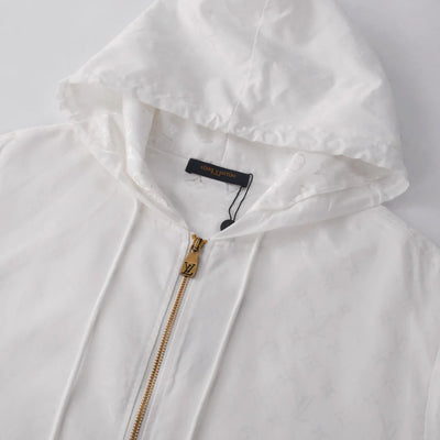 250923 new high-quality letter jacquard full-printed hooded jacket
