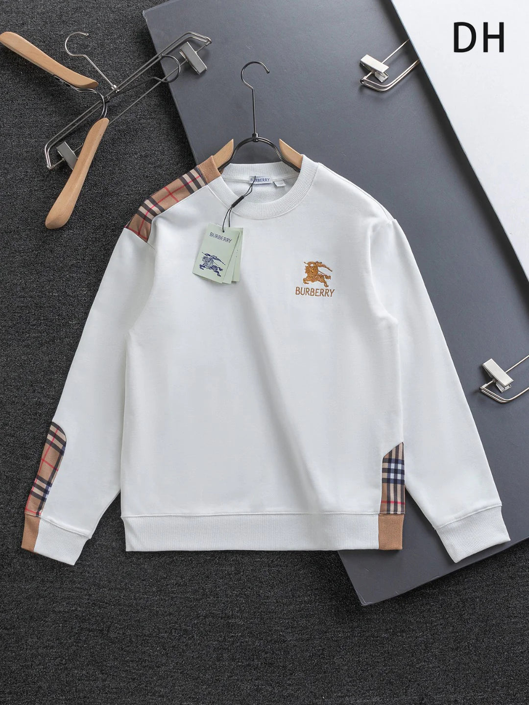 250908 New high-quality patchwork checkered sweatshirt