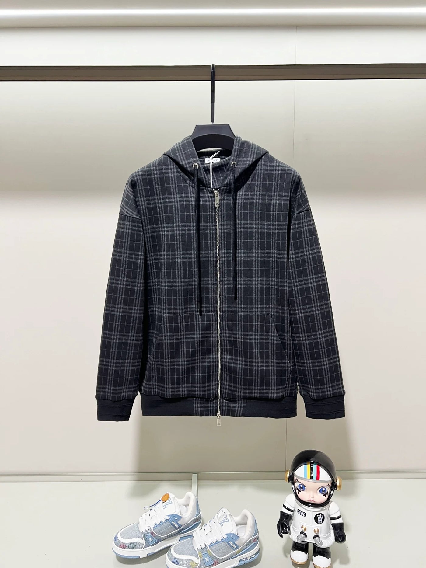 250923 A new high-quality full-print custom checkered casual hoodie