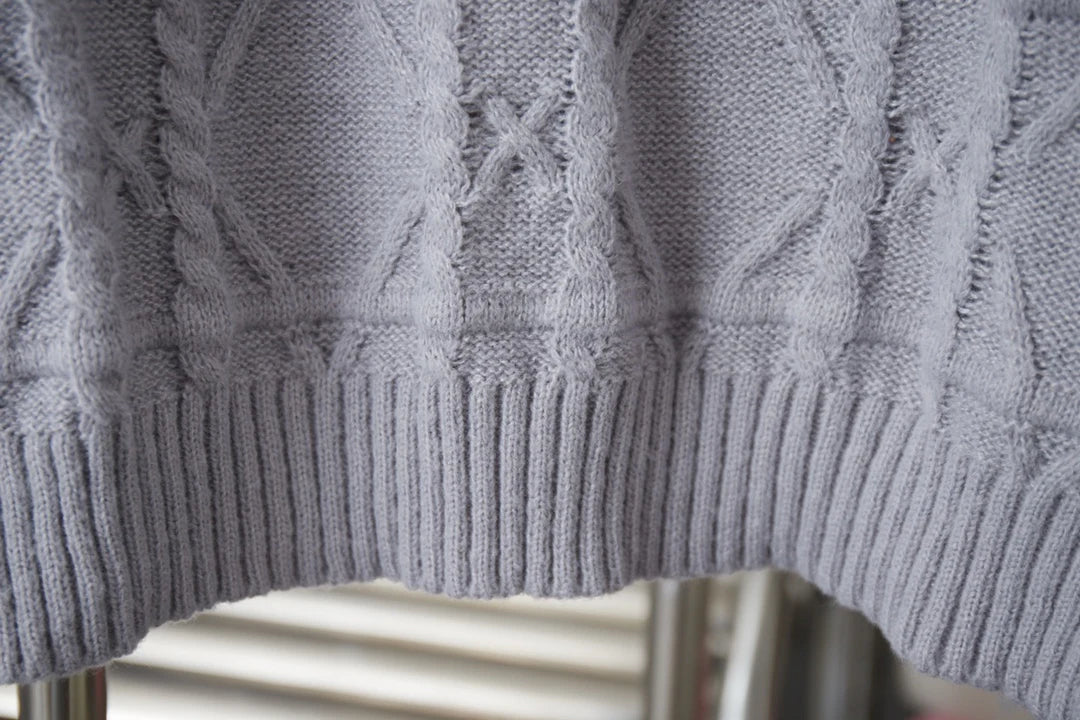 250902 New high-quality wool wicker knitted sweater