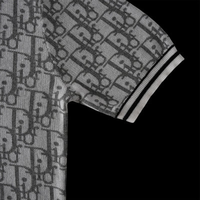 250617 New high-quality jacquard round-neck casual sweater T-shirt