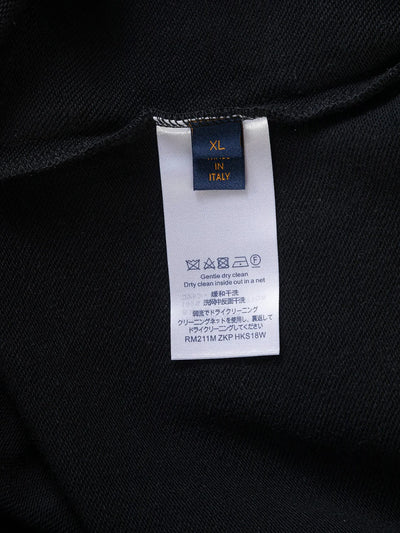 250908 New high-quality heavy industry letter embroidery patchwork round-neck sweatshirt