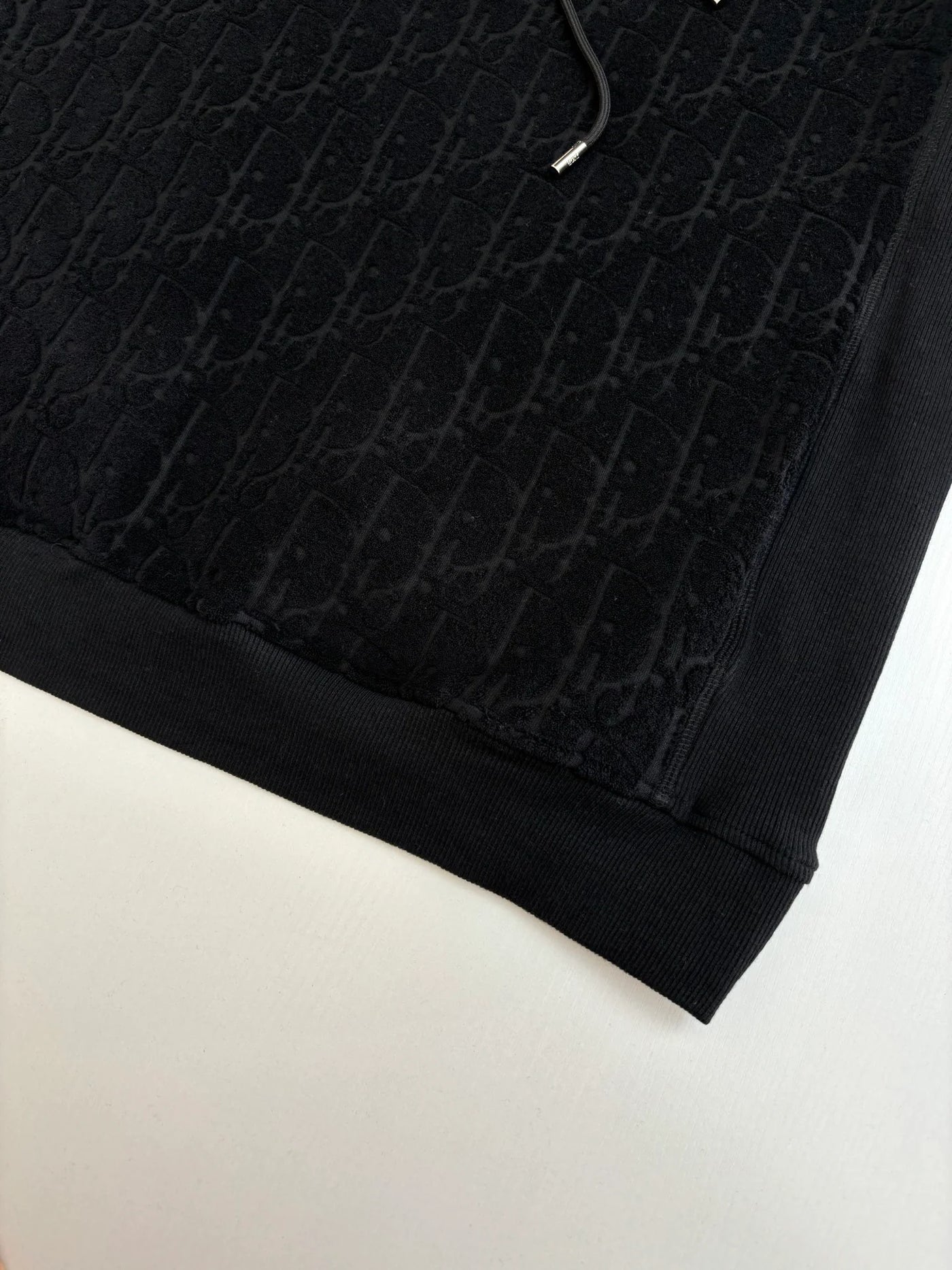 250722 New high-quality, fully printed jacquard letter towel cotton hooded sweatshirt