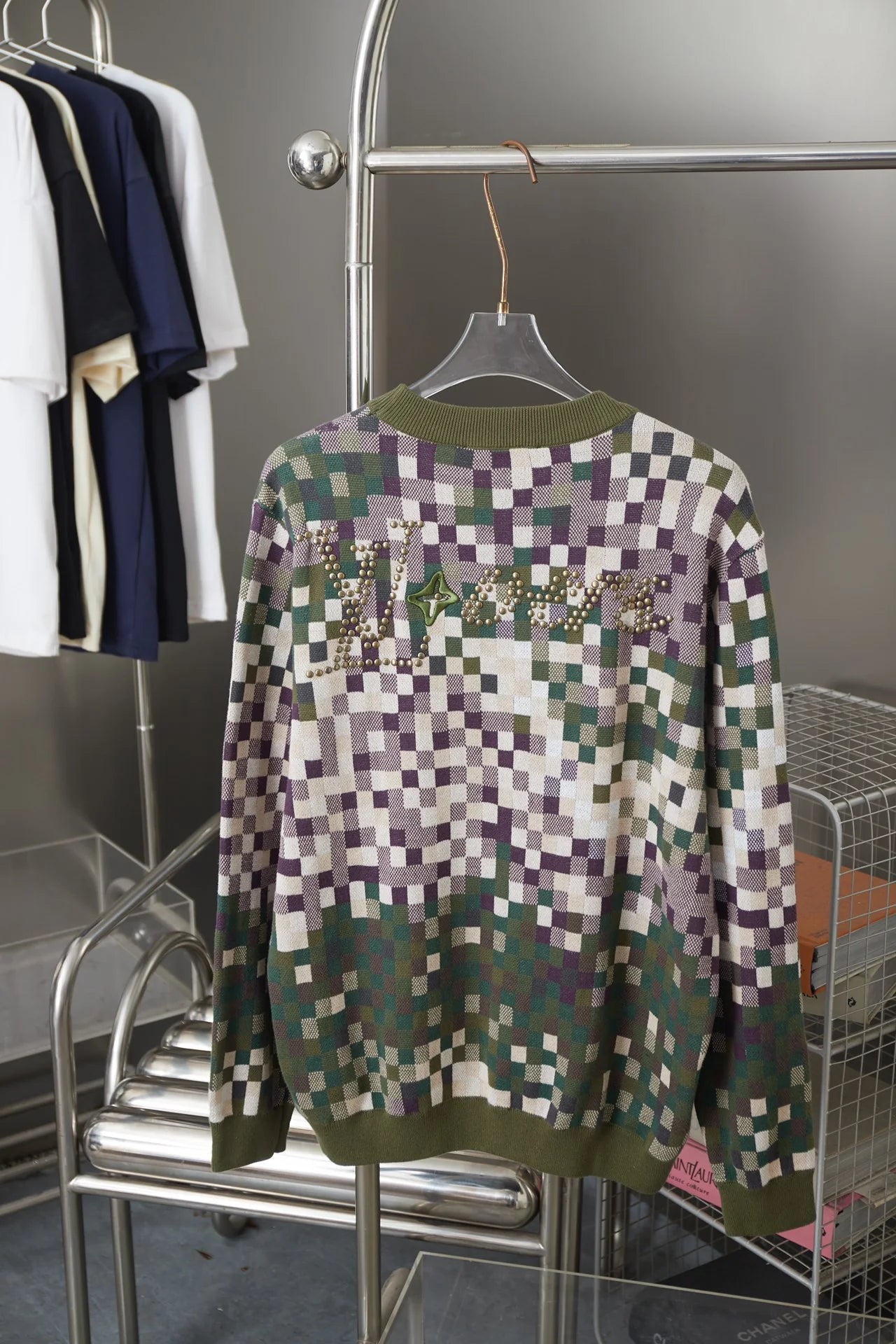 250923 New high-quality gradient Mosaic camouflage sweater