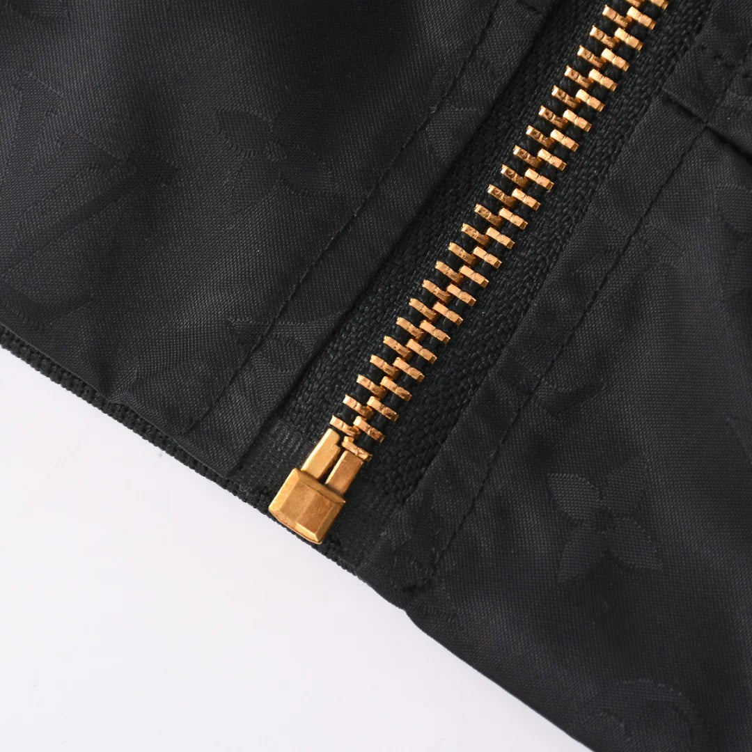 250923 new high-quality letter jacquard full-printed hooded jacket