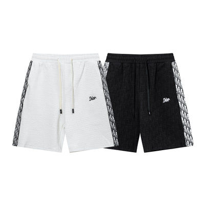 250408 New high-quality jacquard fabric dark weave strap knitted shorts
