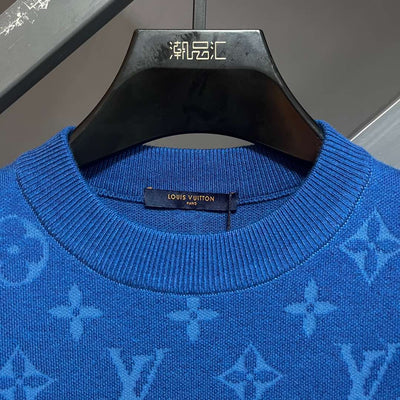 250902 New high-quality jacquard knitted round-neck sweater