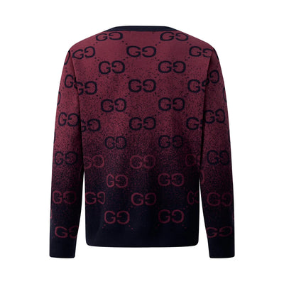 250908 New high-quality gradient full-print knitted cardigan