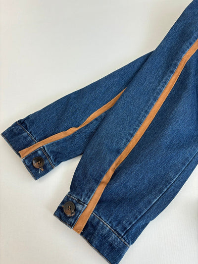 250917 A new high-quality distressed washed leather zipper jacket