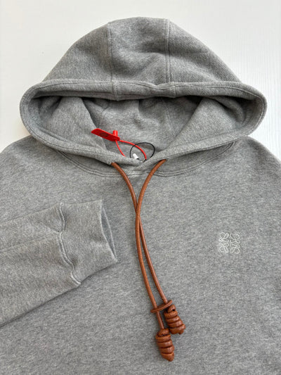 250819 New high-quality leather embroidered hooded sweatshirt