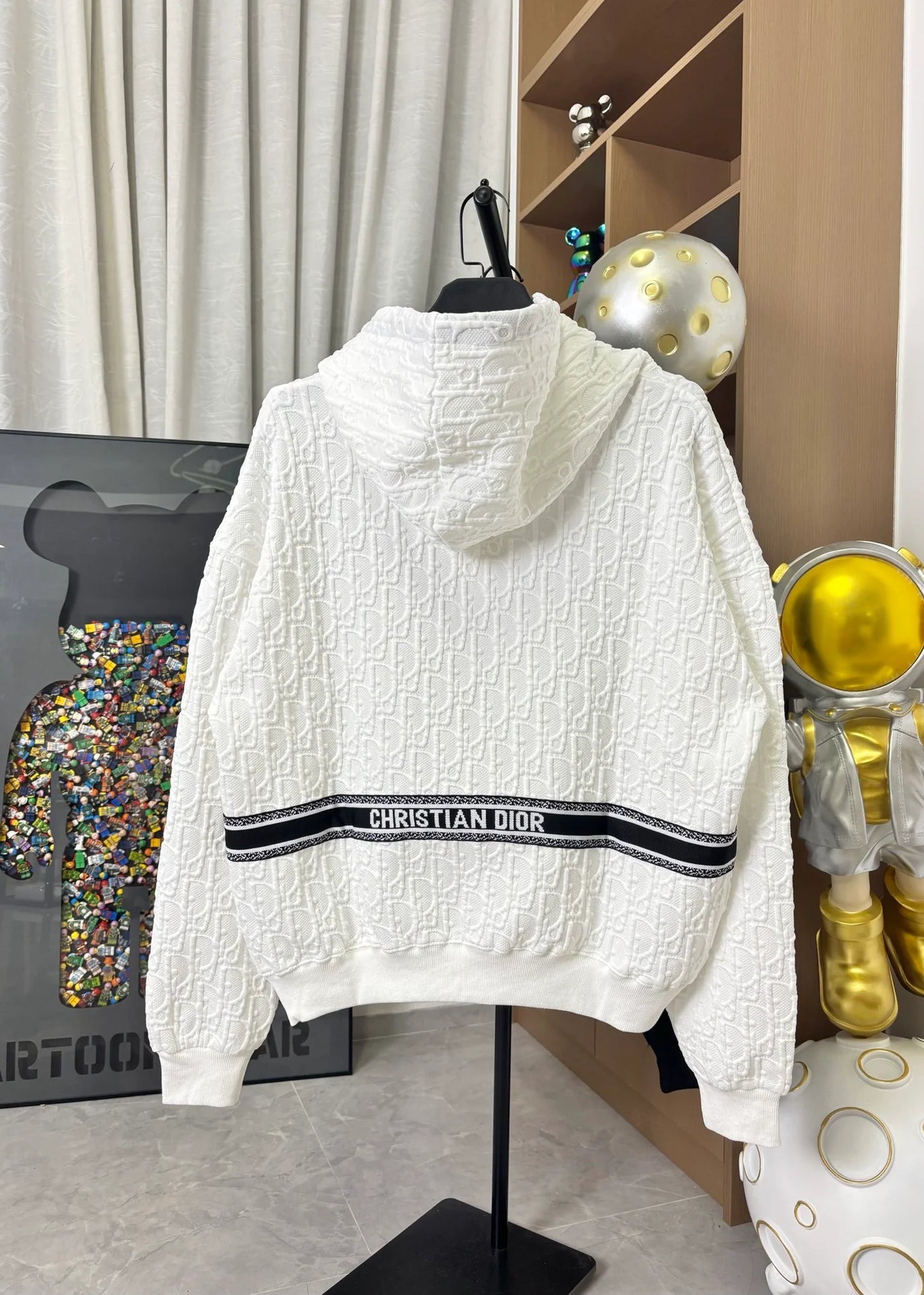 250825 New high-quality full-print embossed custom jacquard hoodie