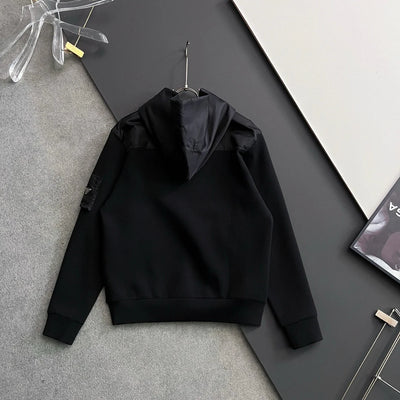 250819 New high-quality patchwork hooded sweatshirt
