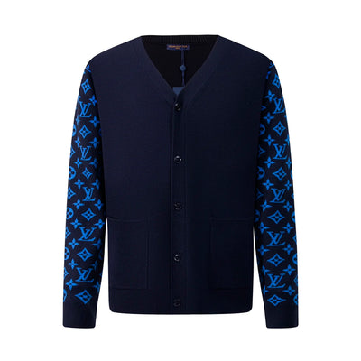 250923 New high-quality patchwork piping knitted cardigan