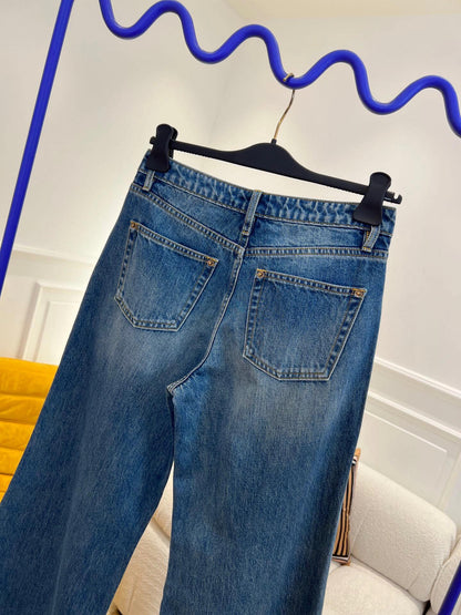 0528 Pocket print jeans