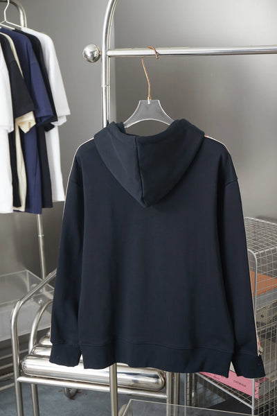 250923 New high-quality checkered ribbon embroidered hooded sweatshirt