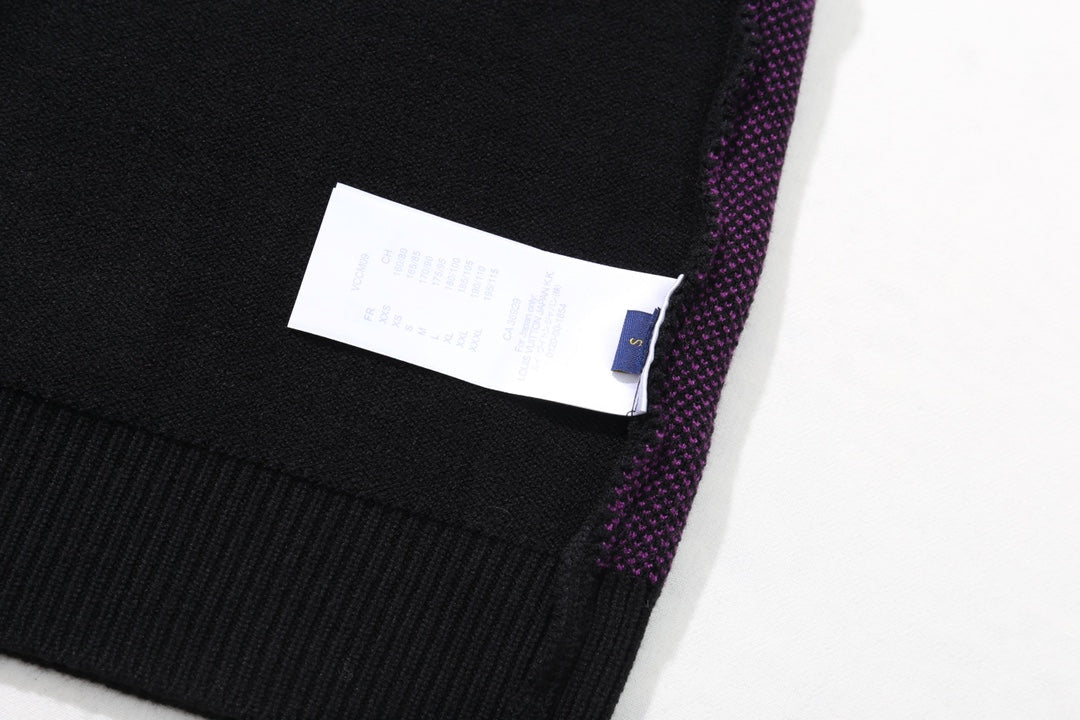 250908 New high-quality towel embroidered jacquard long-sleeved sweater