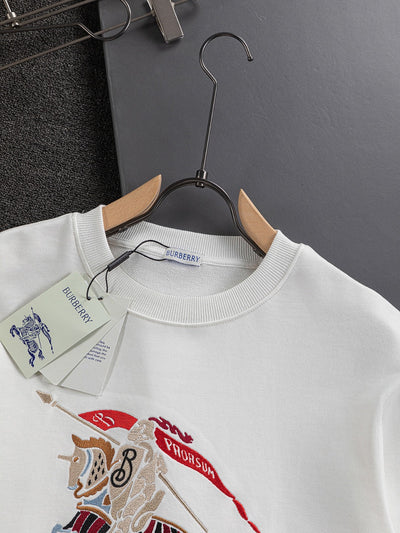 250908 New high-quality multi-color patchwork LOGO round-neck sweatshirt